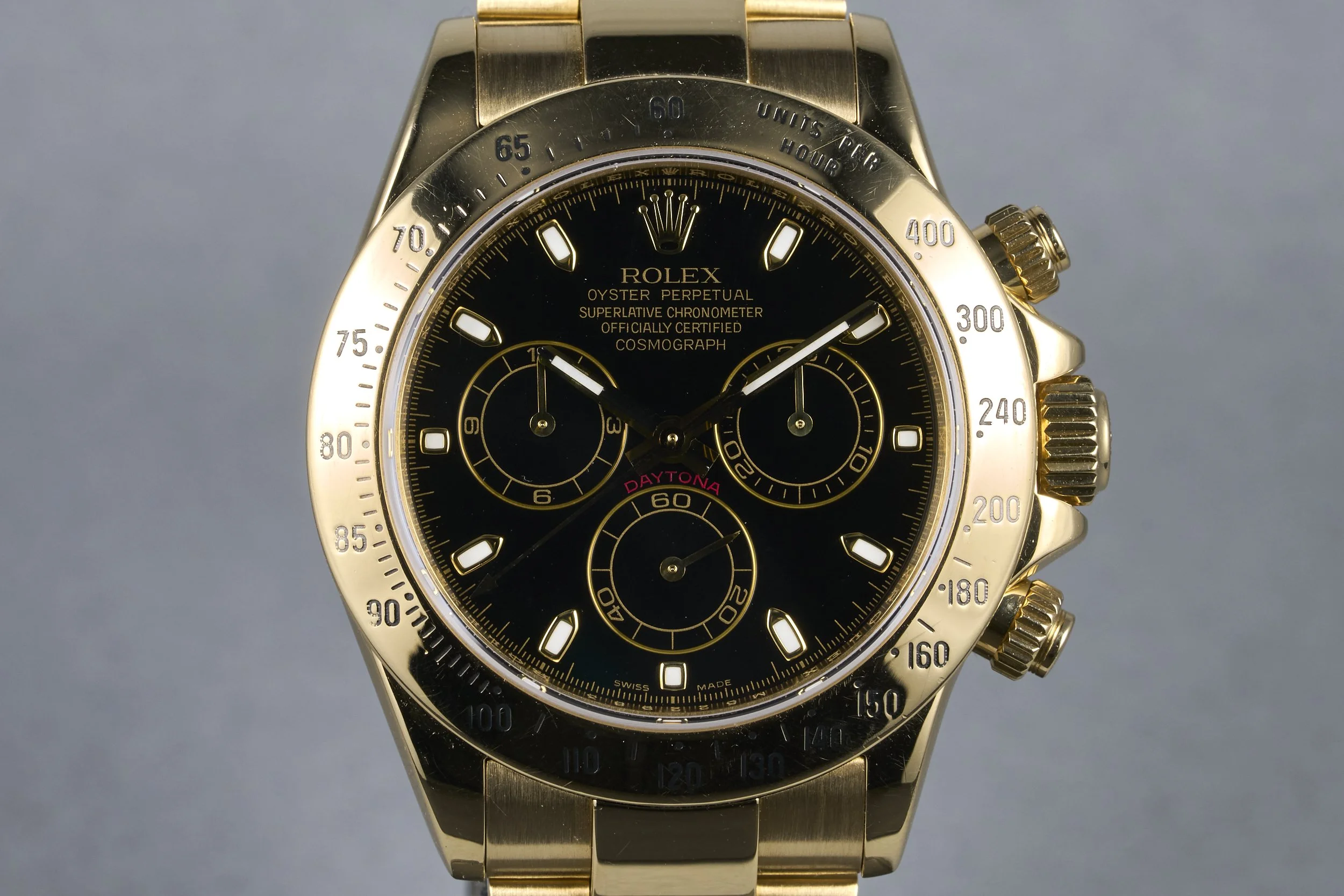 はるか様 116528-BLK Rolex Daytona Black Chronograph Dial Mens Automatic Watch
